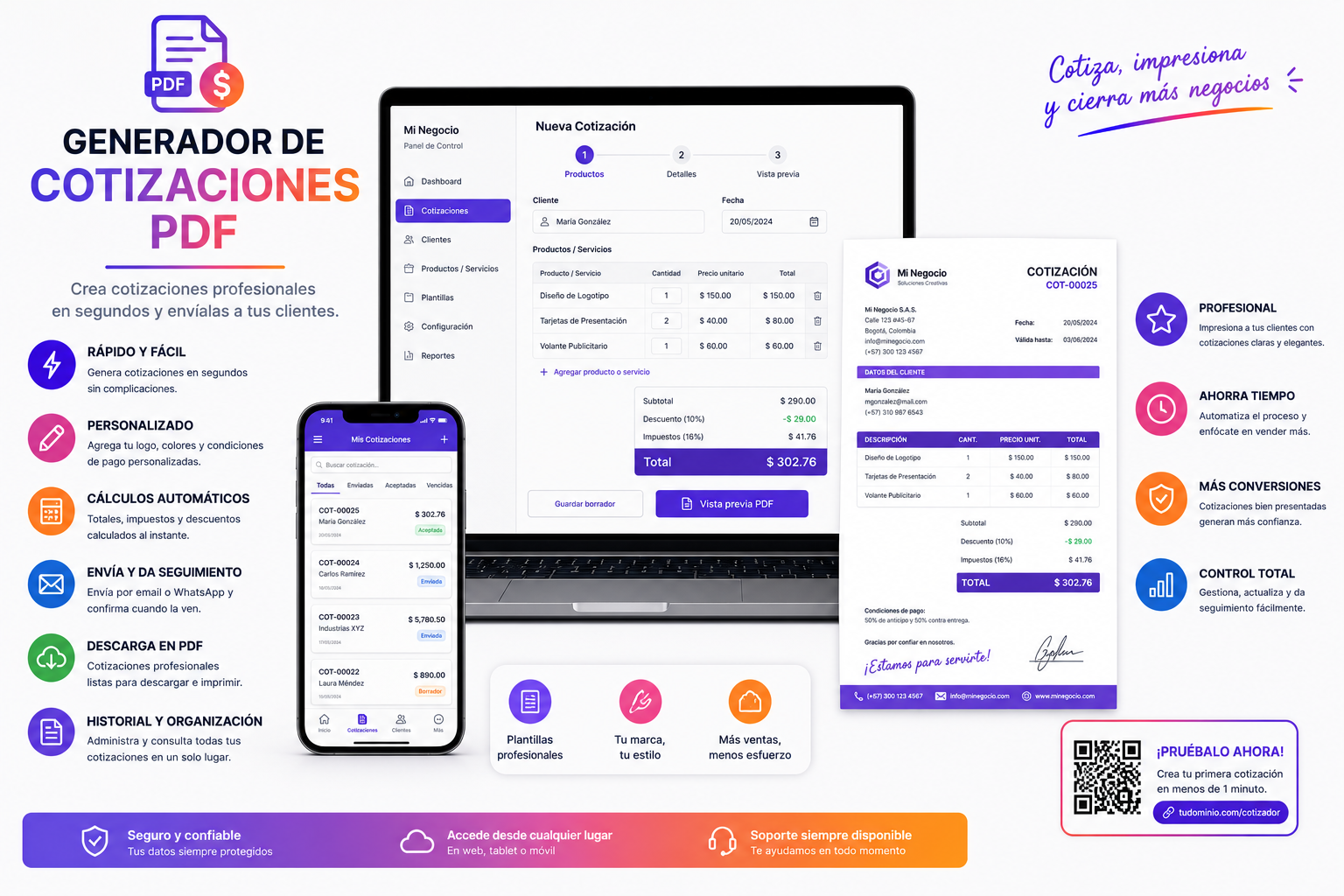 Generador de cotizaciones PDF