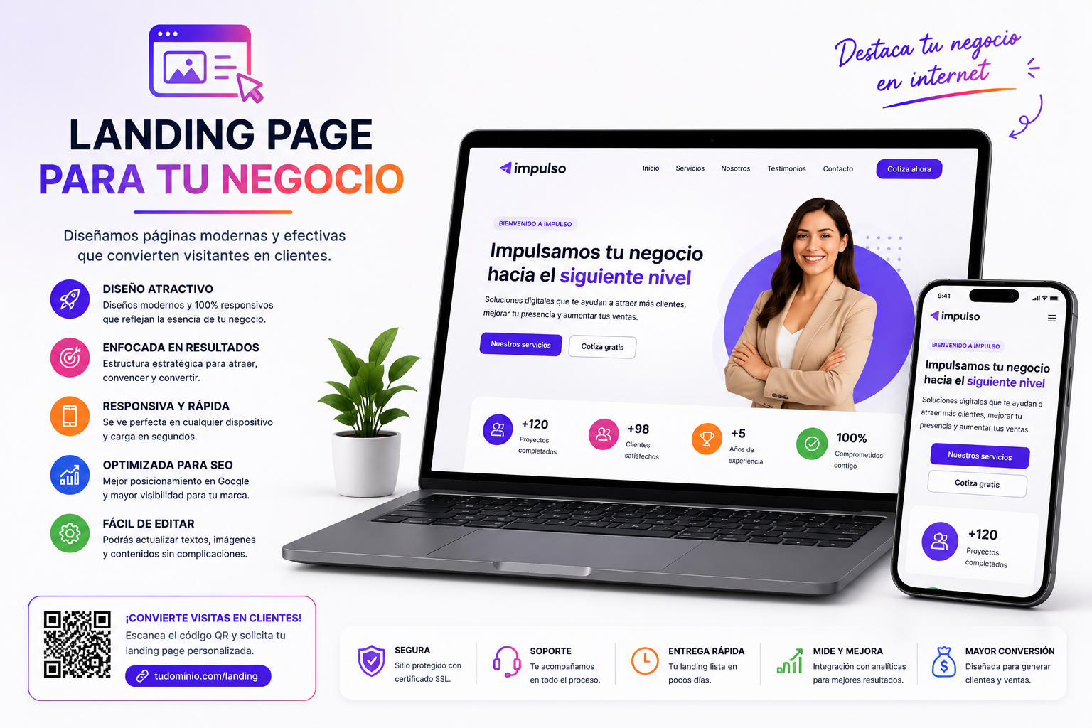 Landing page para negocio